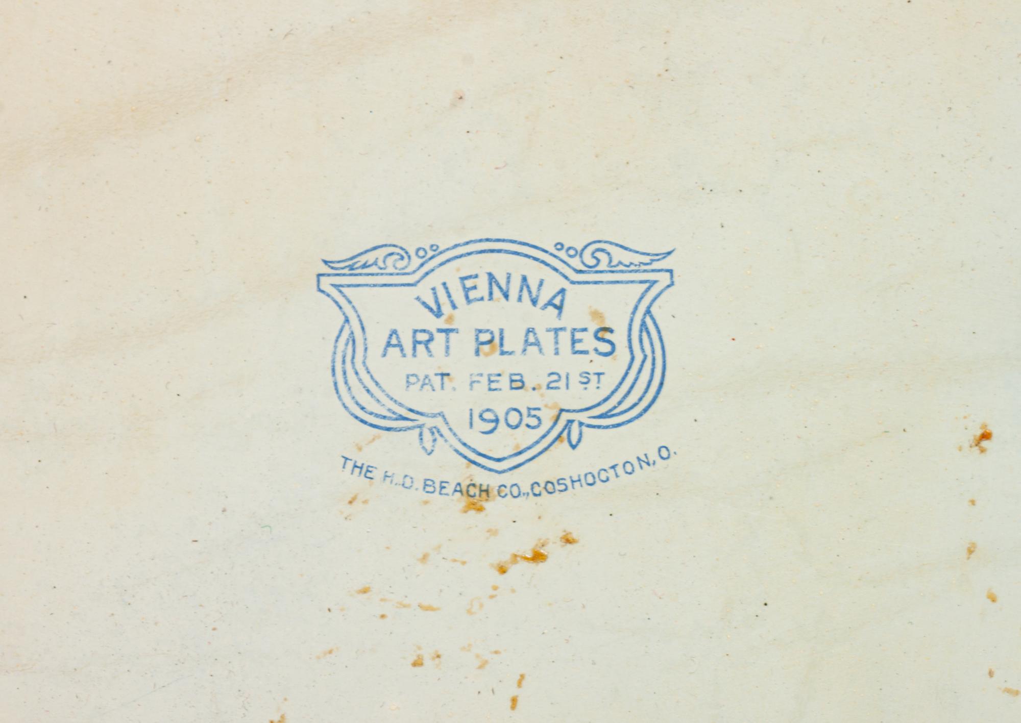 A Collection of Five Tin Lithographed Art Plates