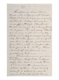 PENDLETON, Alexander Swift "Sandie" (1840-1864). Autograph letter signed ("A.S. Pendleton"). Winchester, [VA], 10 July 1861.