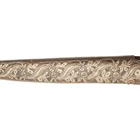 Ottoman Yatagan Sword with Etched Blade and Silver Mounted Scabbard