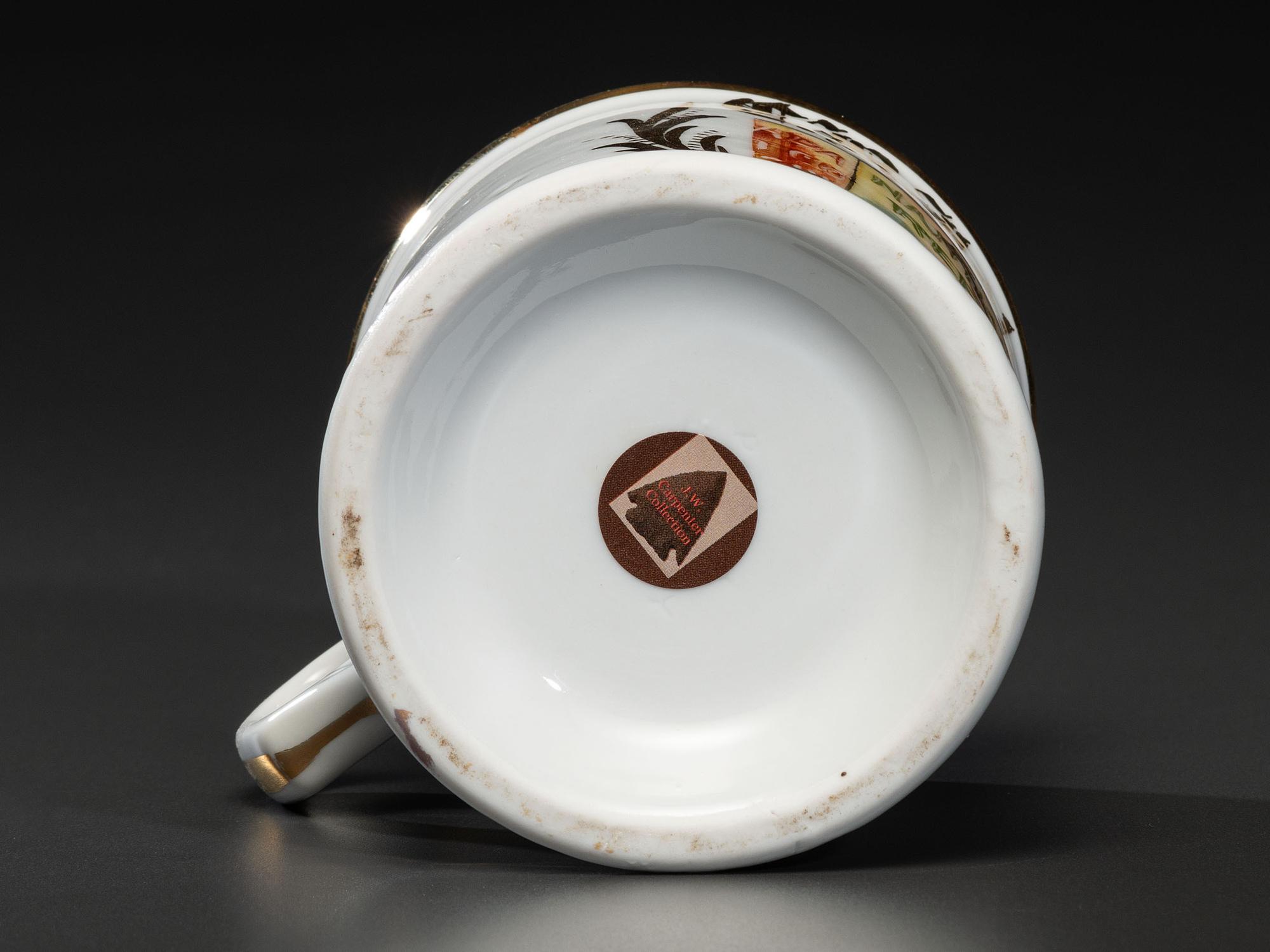A Billboard Hanger's Porcelain Occupational Shaving Mug