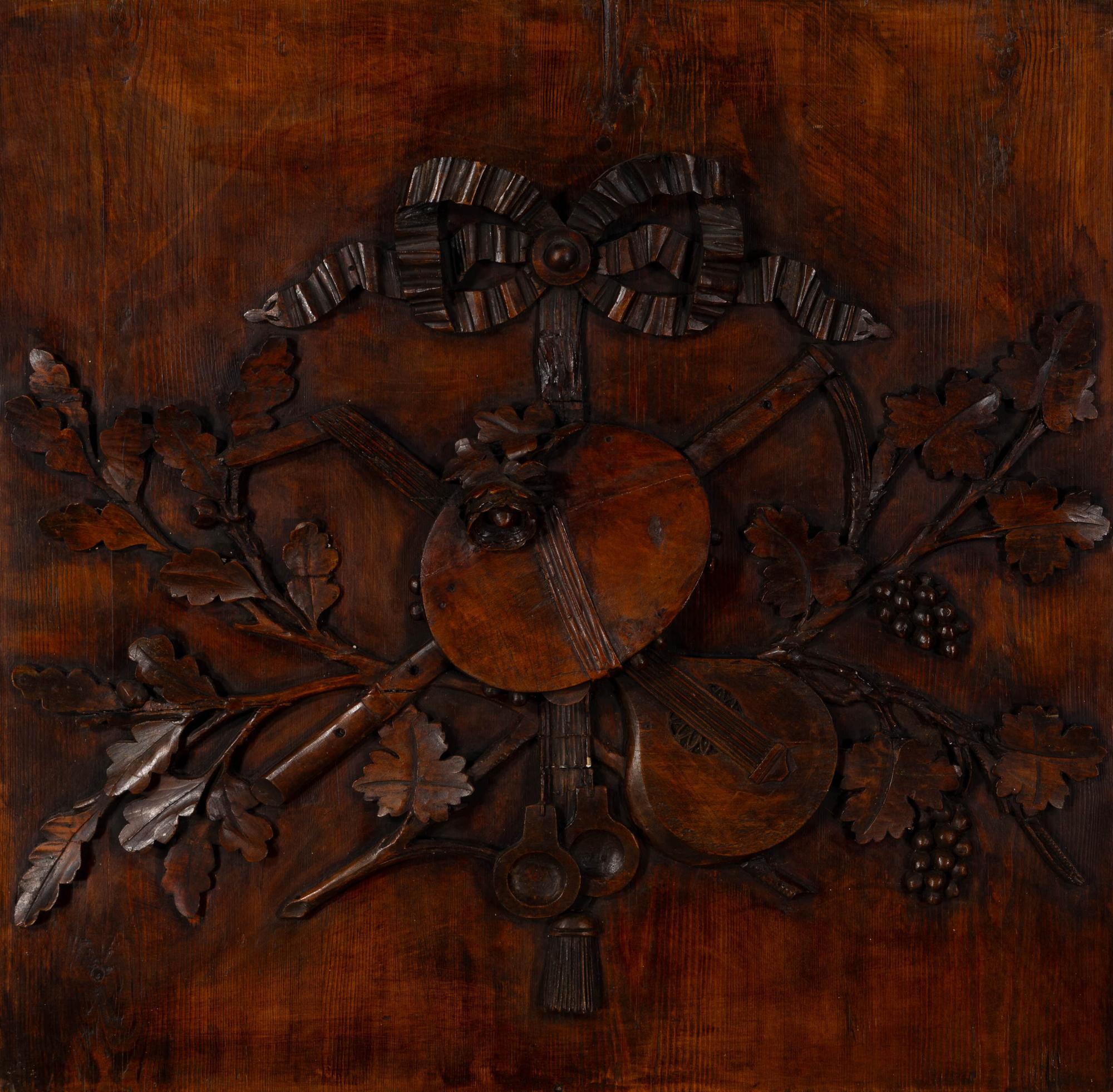 A Continental Carved Oak Panel