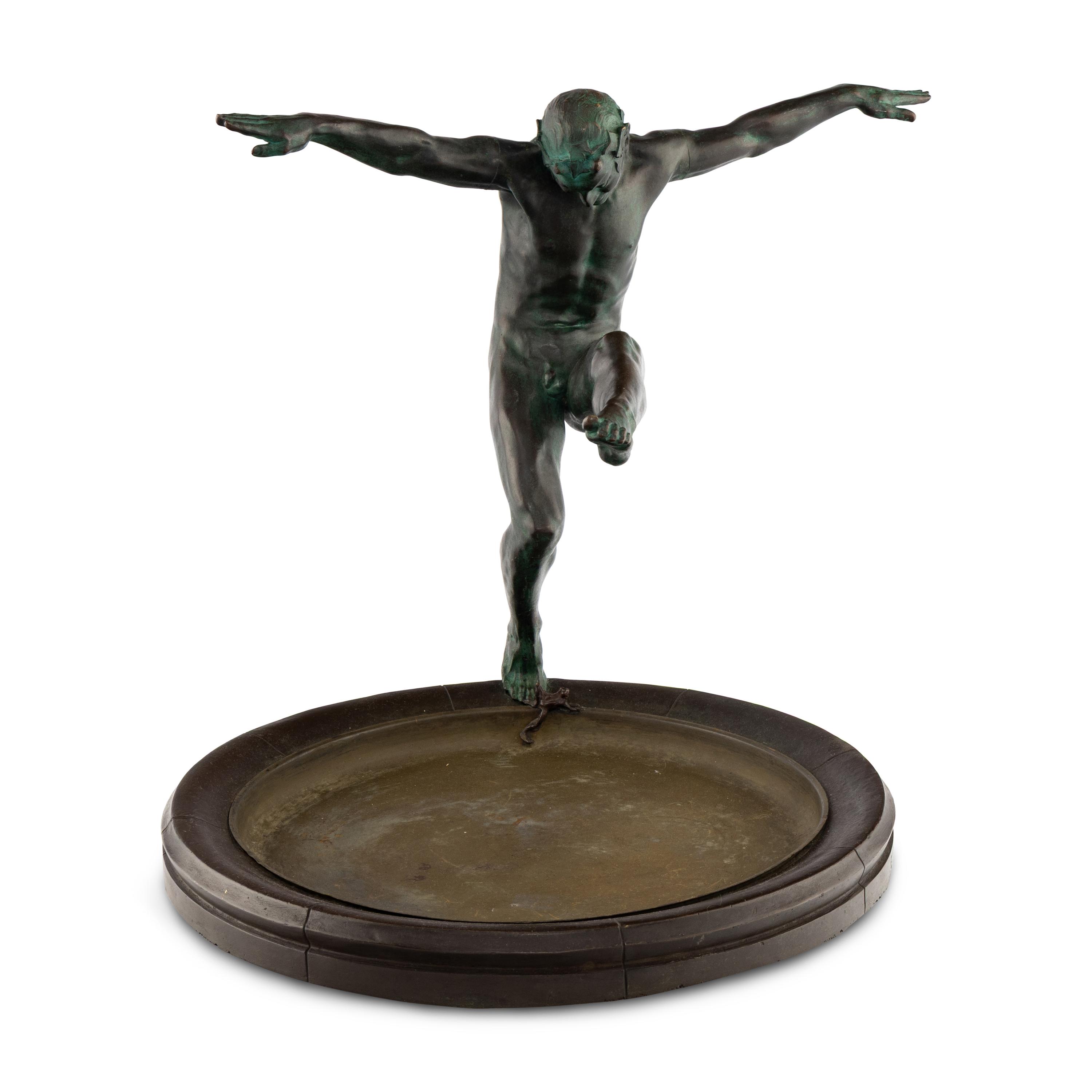 Eugène Désiré Piron (French, 1875-1928) — Faune à la grenouille