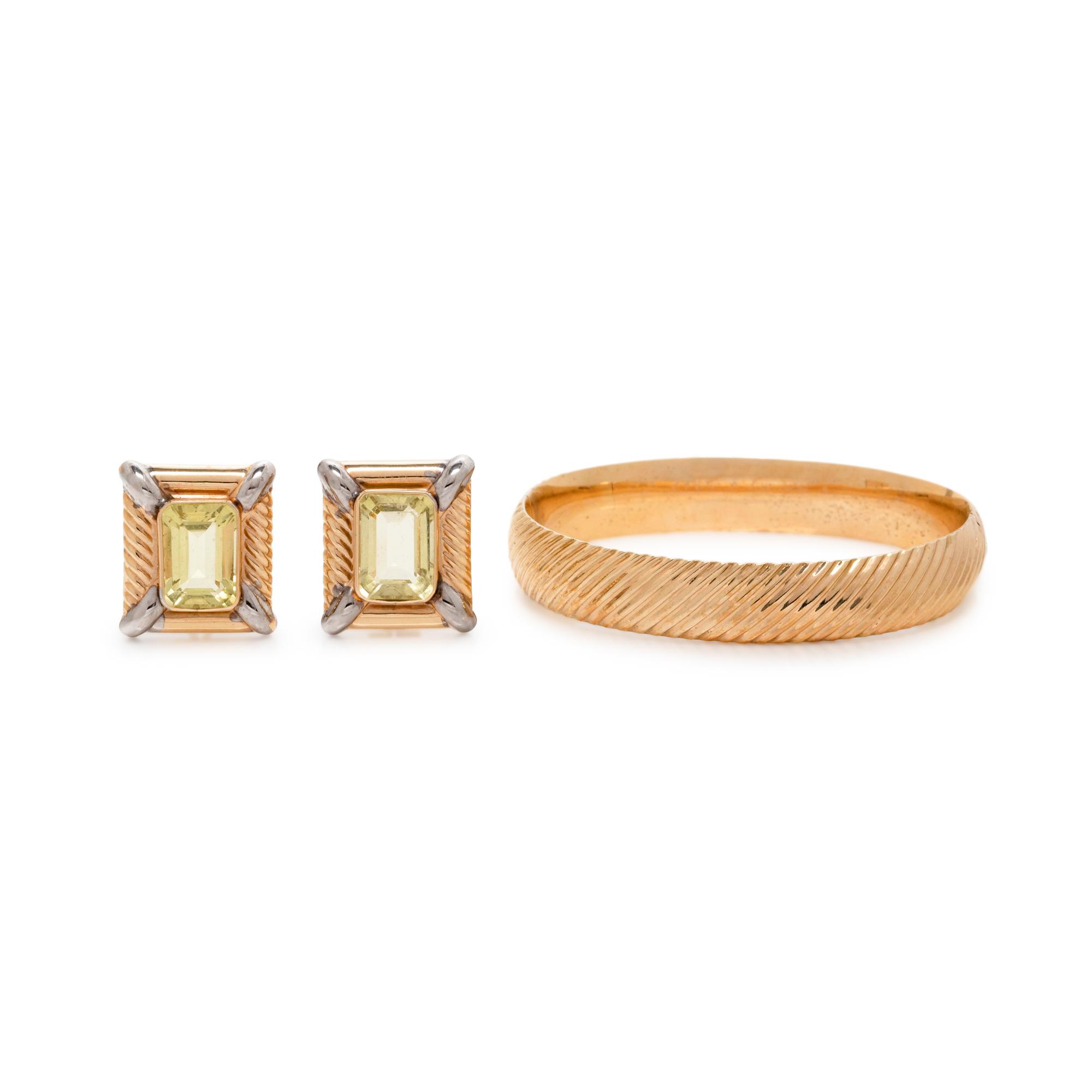 COLLECTION OF YELLOW GOLD JEWELRY