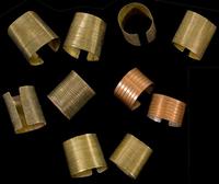 Five pairs of Sioux brass or copper bracelets late 19th/20th century