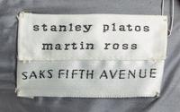 A Stanley Platos/Martin Ross Silver Lame Cocktail Dress, 1980s Size 6.