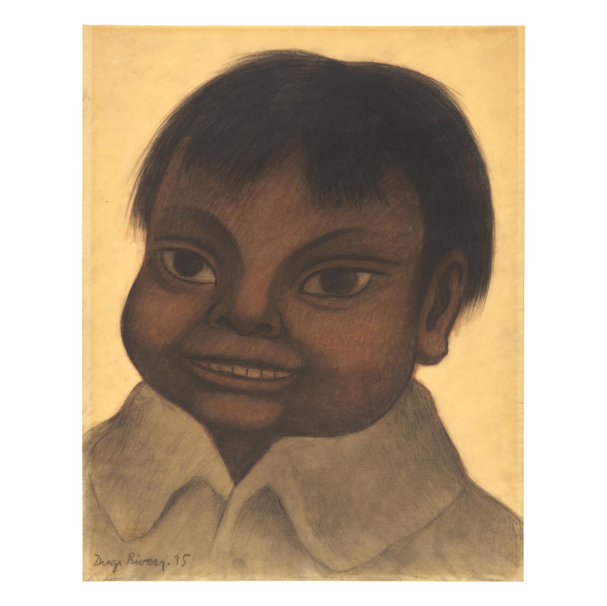 Diego Rivera (Mexican, 1886-1957) — Cabeza de Niño, 1935