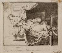 After Rembrandt van Rijn, (Dutch, 1606–1669), Self Portrait in a Cap, Laughing; Joseph and Potiphar's Wife; Clement de Jonghe, Printsel