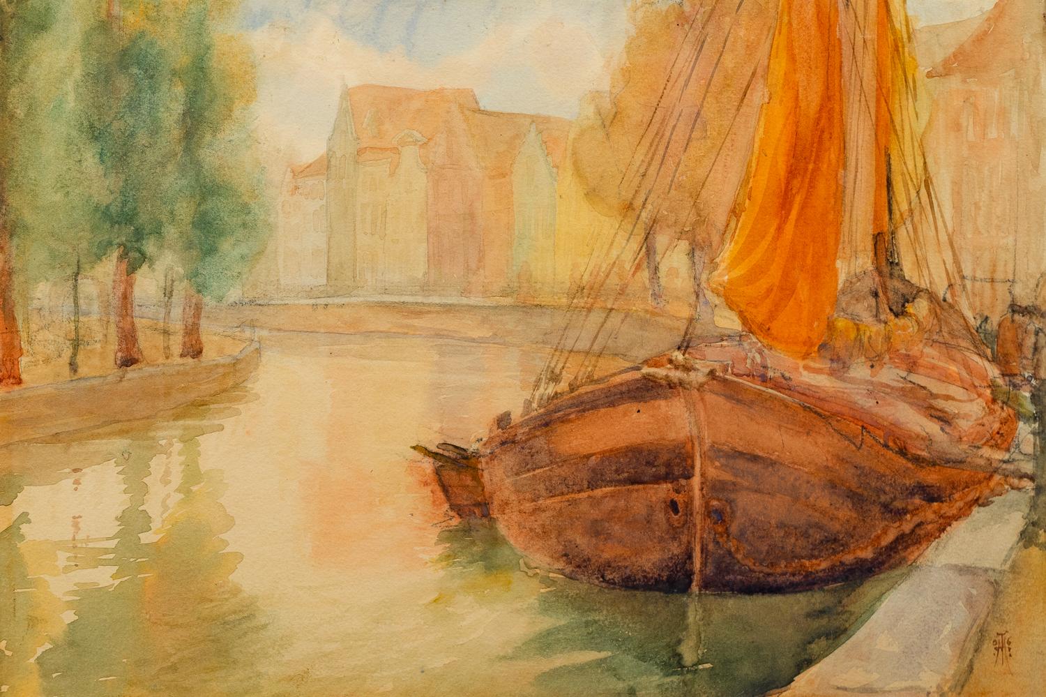 River Landscape with Windmill , 1881