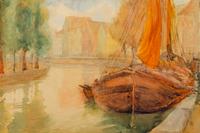 River Landscape with Windmill , 1881