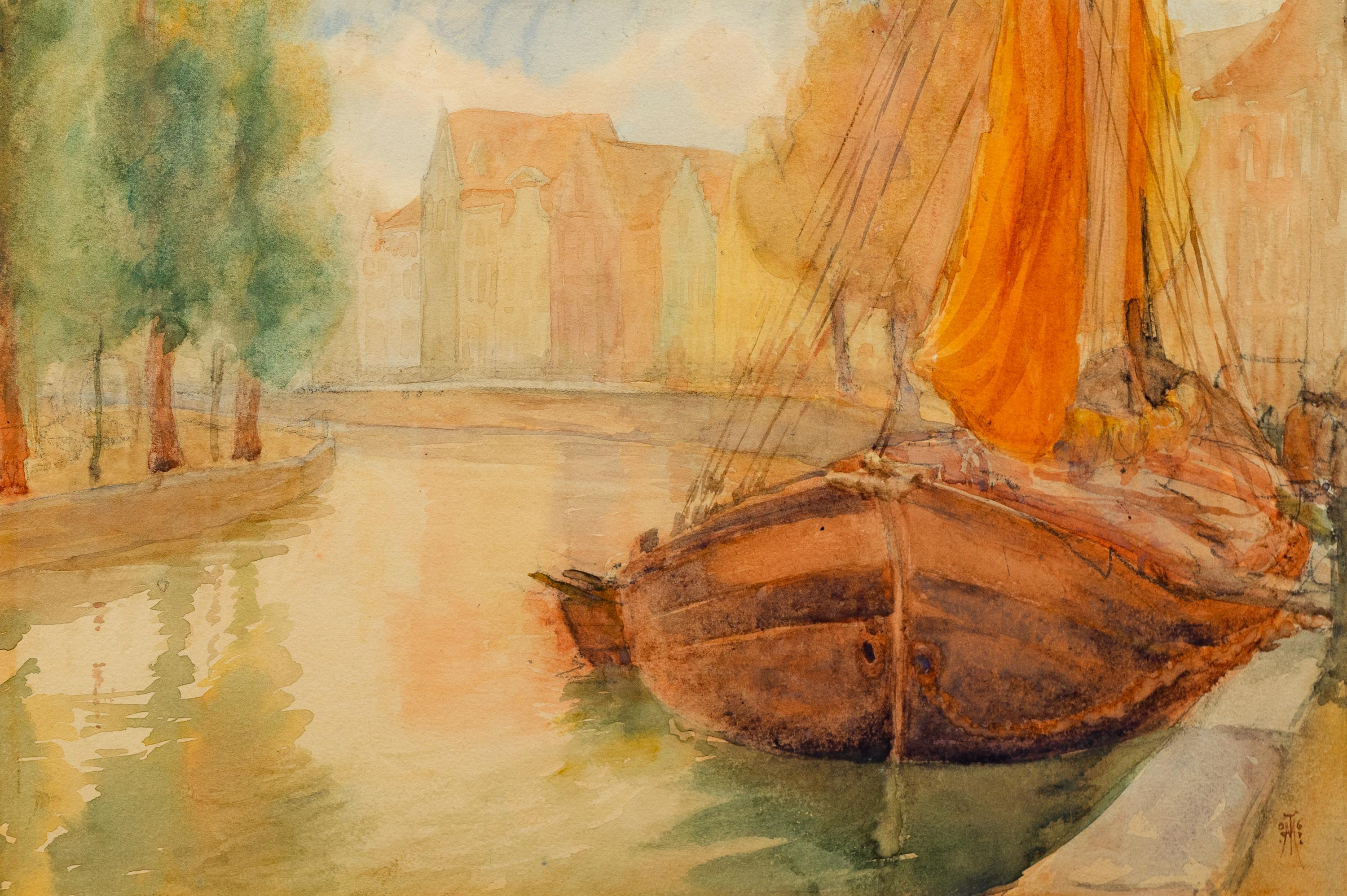 River Landscape with Windmill , 1881