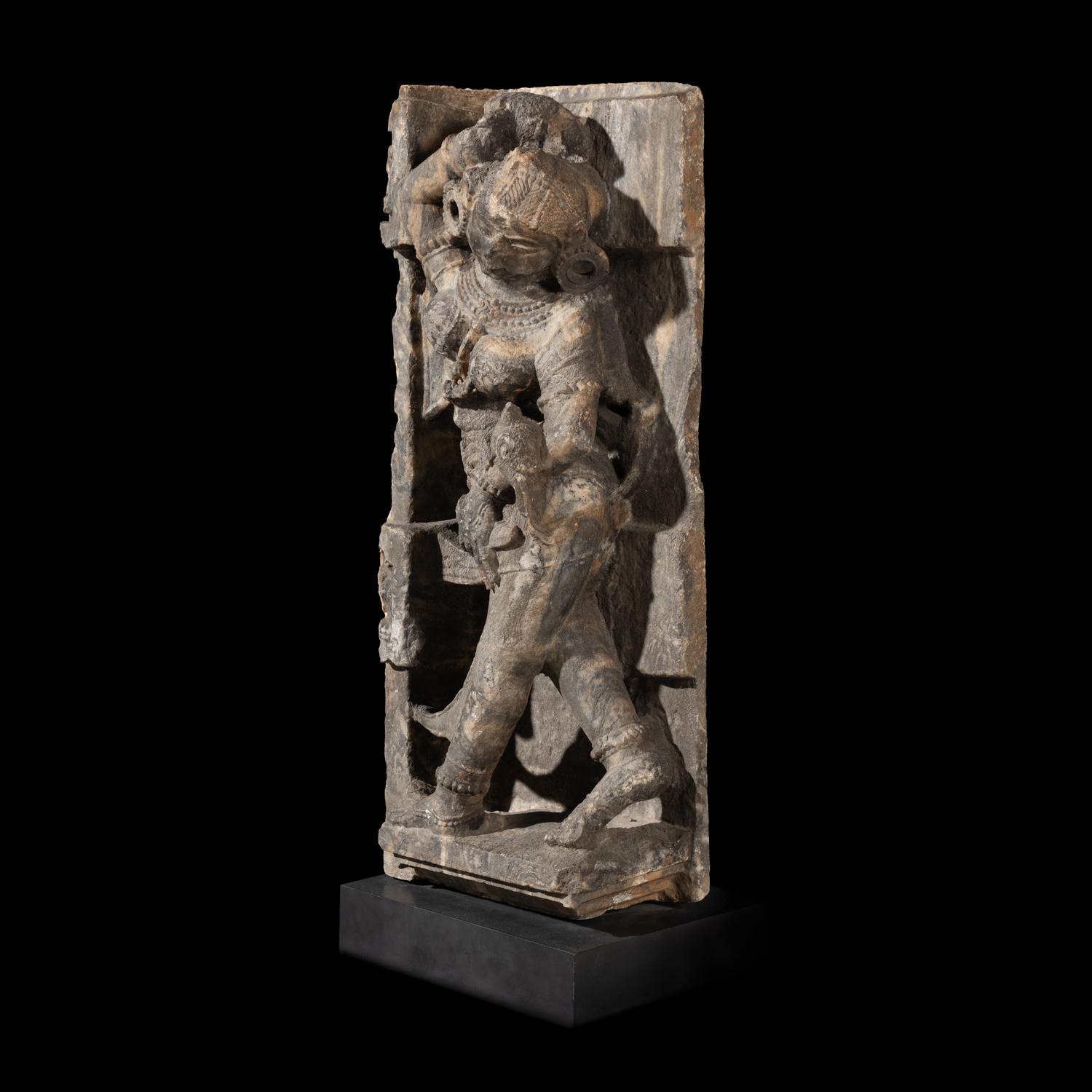 An Indian Marble Figure of Alasya Kanya, Rajasthan, Mount Abu, Circa 14th Century
