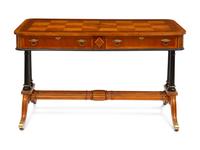 A Regency Style Parquetry Sofa Table