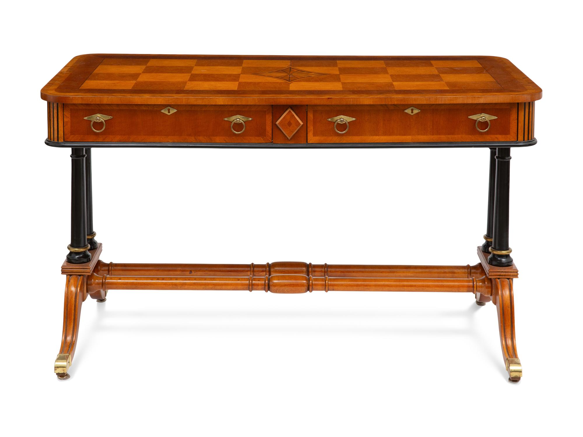 A Regency Style Parquetry Sofa Table