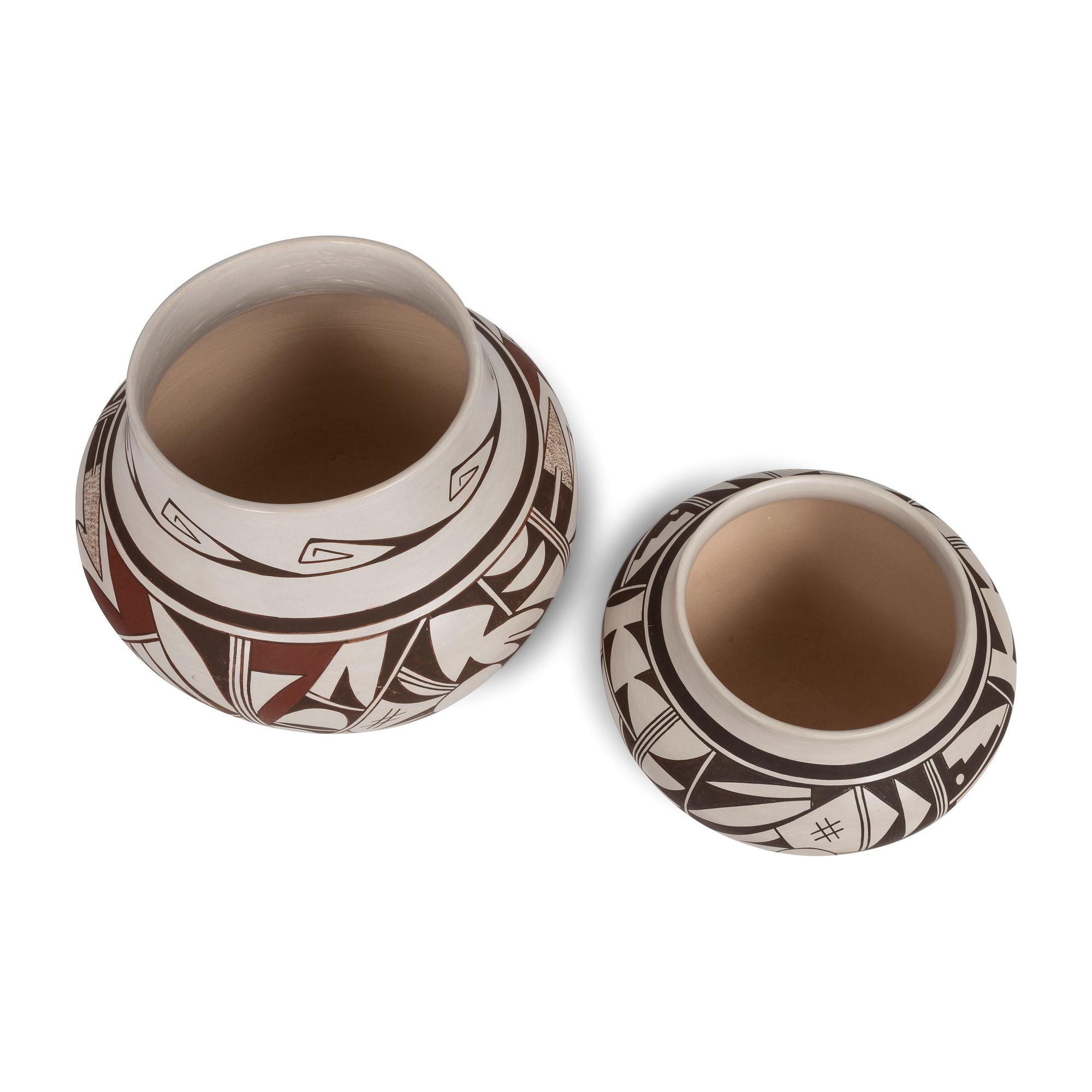 Polychrome Jars — lot of 2