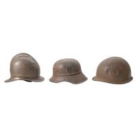 Lot of Three Helmets Including US M1 Shell, and Luftschutz Civil Defense Helmet