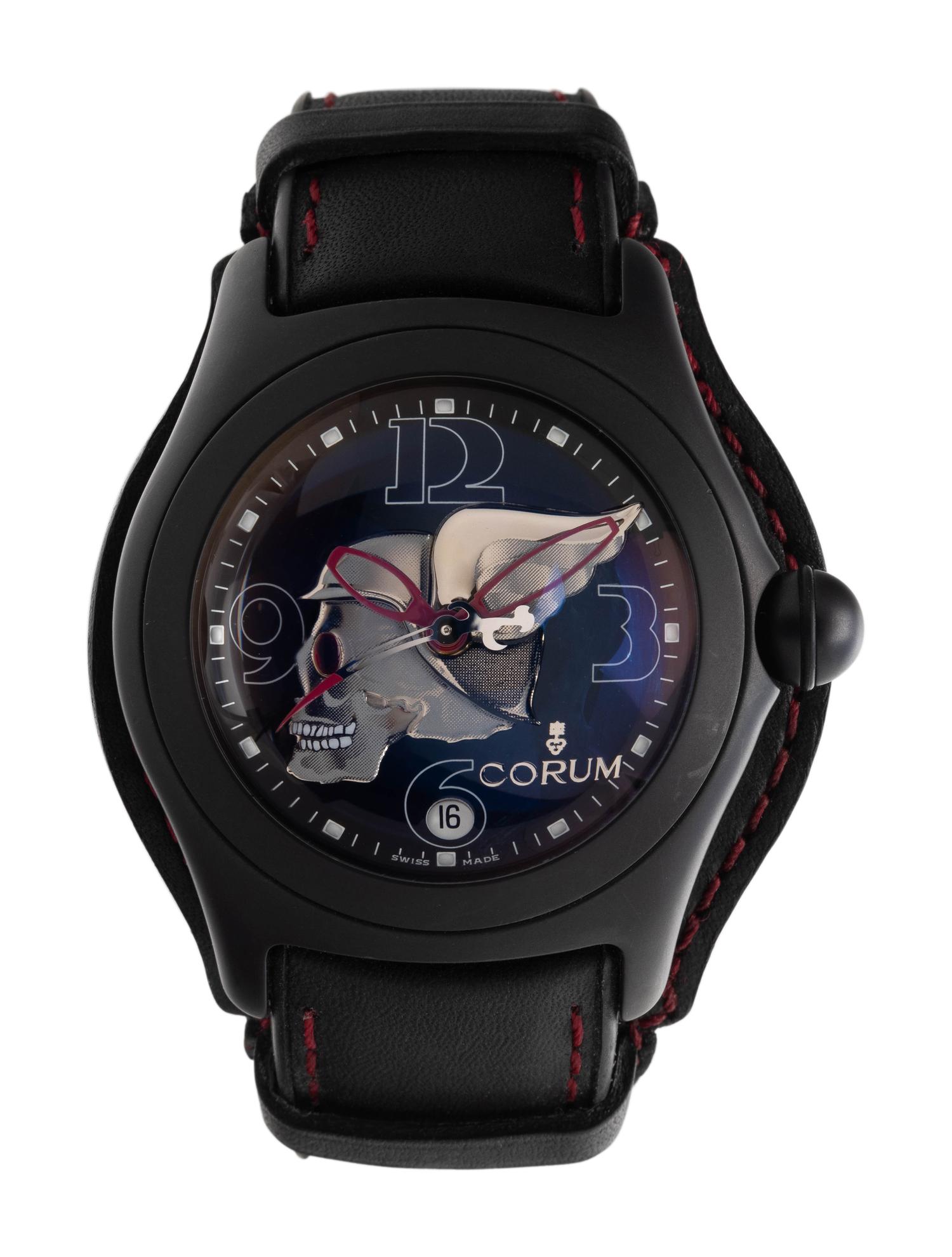 CORUM, REF. 82.150.20 PVD COATED STAINLESS STEEL LIMITED EDITION 'NIGHT FLYER' WRISTWATCH