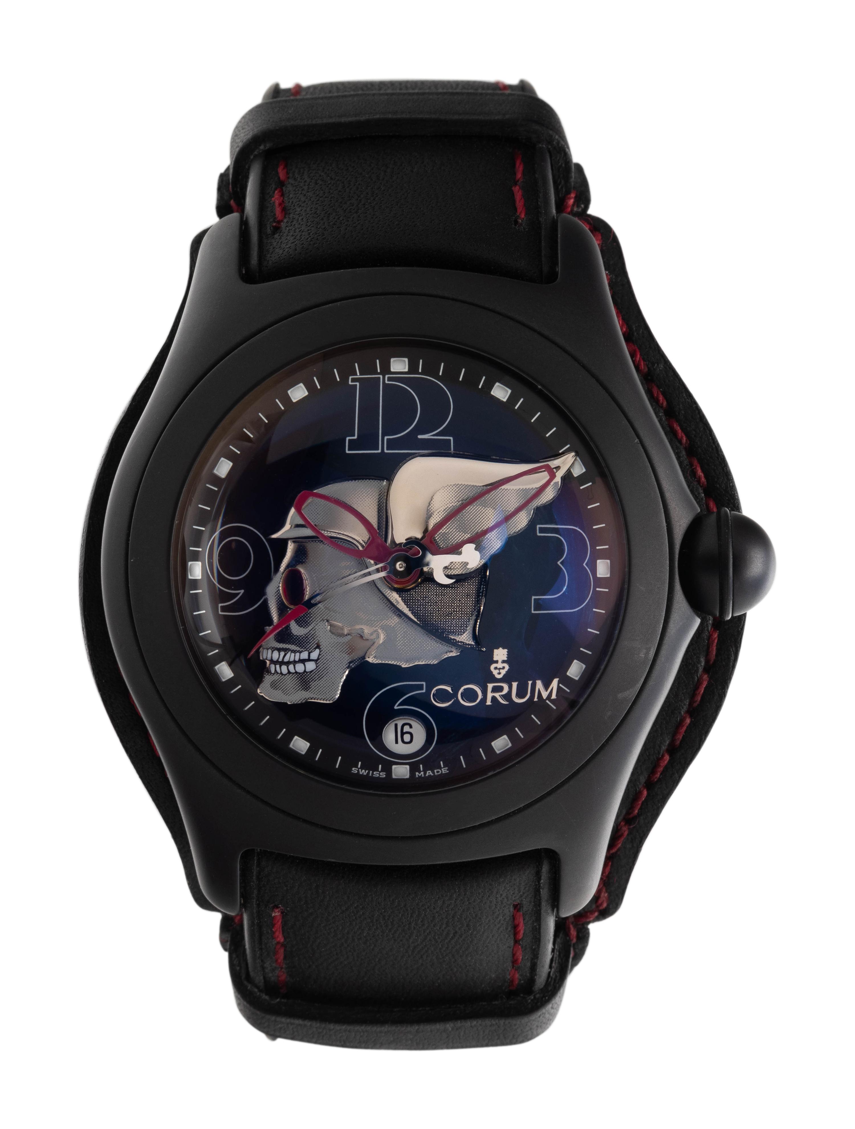 CORUM, REF. 82.150.20 PVD COATED STAINLESS STEEL LIMITED EDITION 'NIGHT FLYER' WRISTWATCH