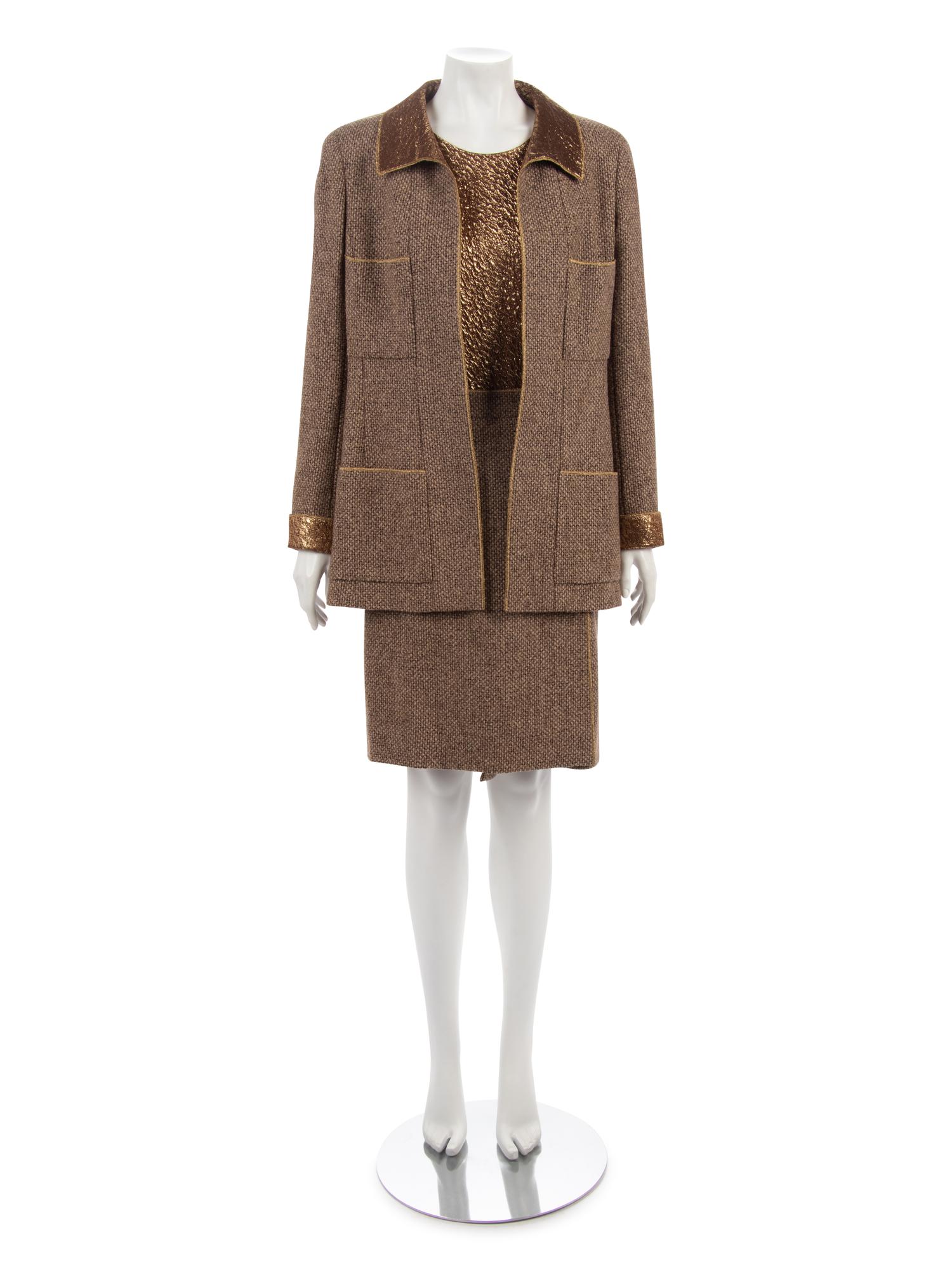 Four Chanel Pieces: One Three-Piece Skirt Suit, One Chanel Jacket, 1996-2015