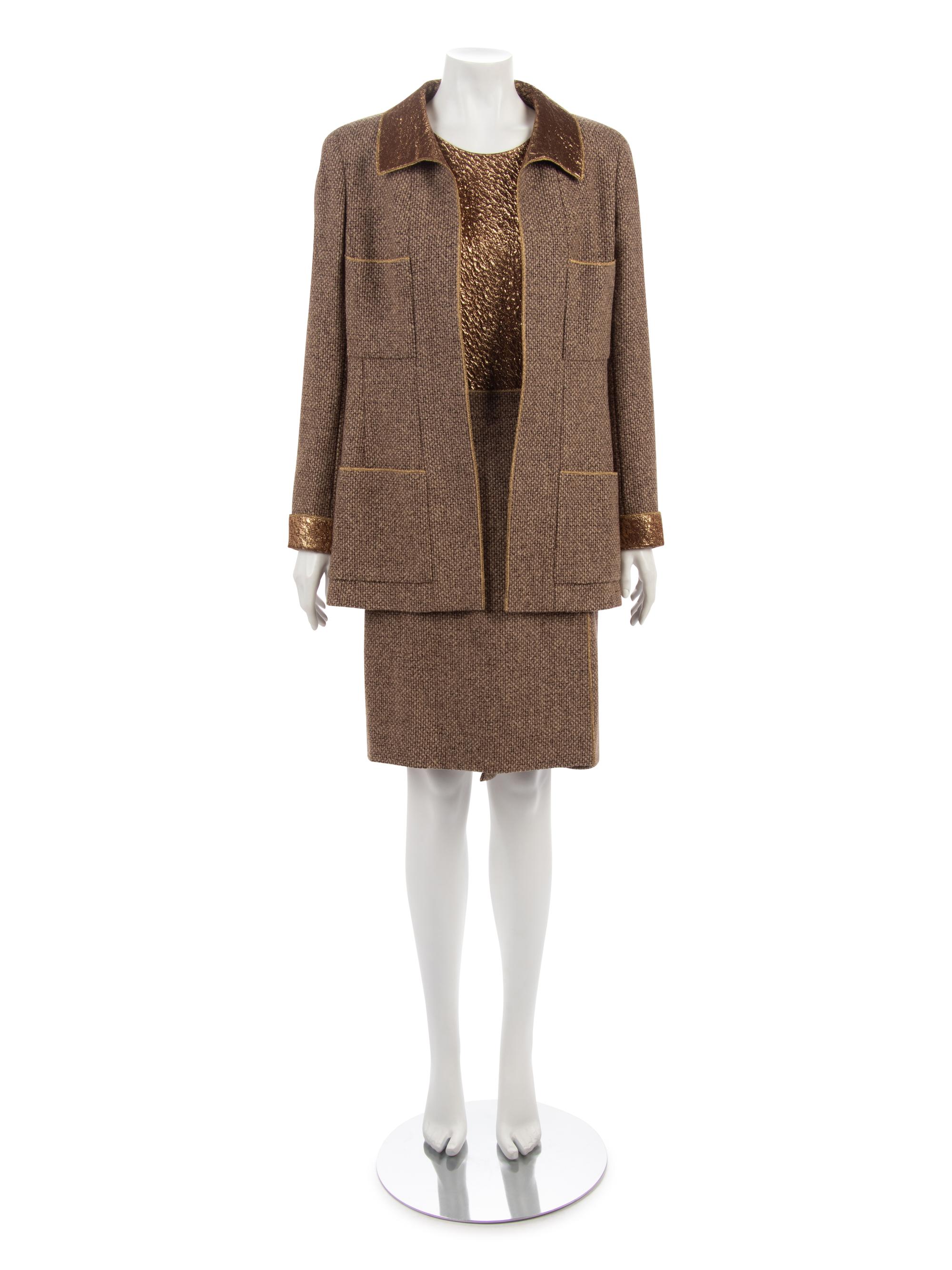 Four Chanel Pieces: One Three-Piece Skirt Suit, One Chanel Jacket, 1996-2015