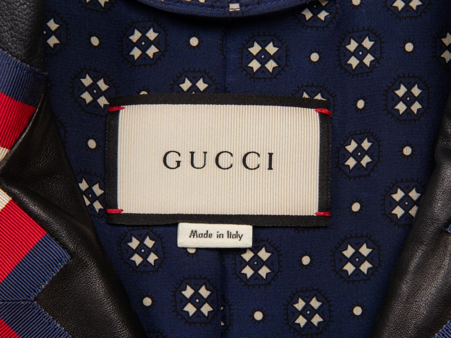 Gucci, Embellished Leather "Blind for Love" Blazer