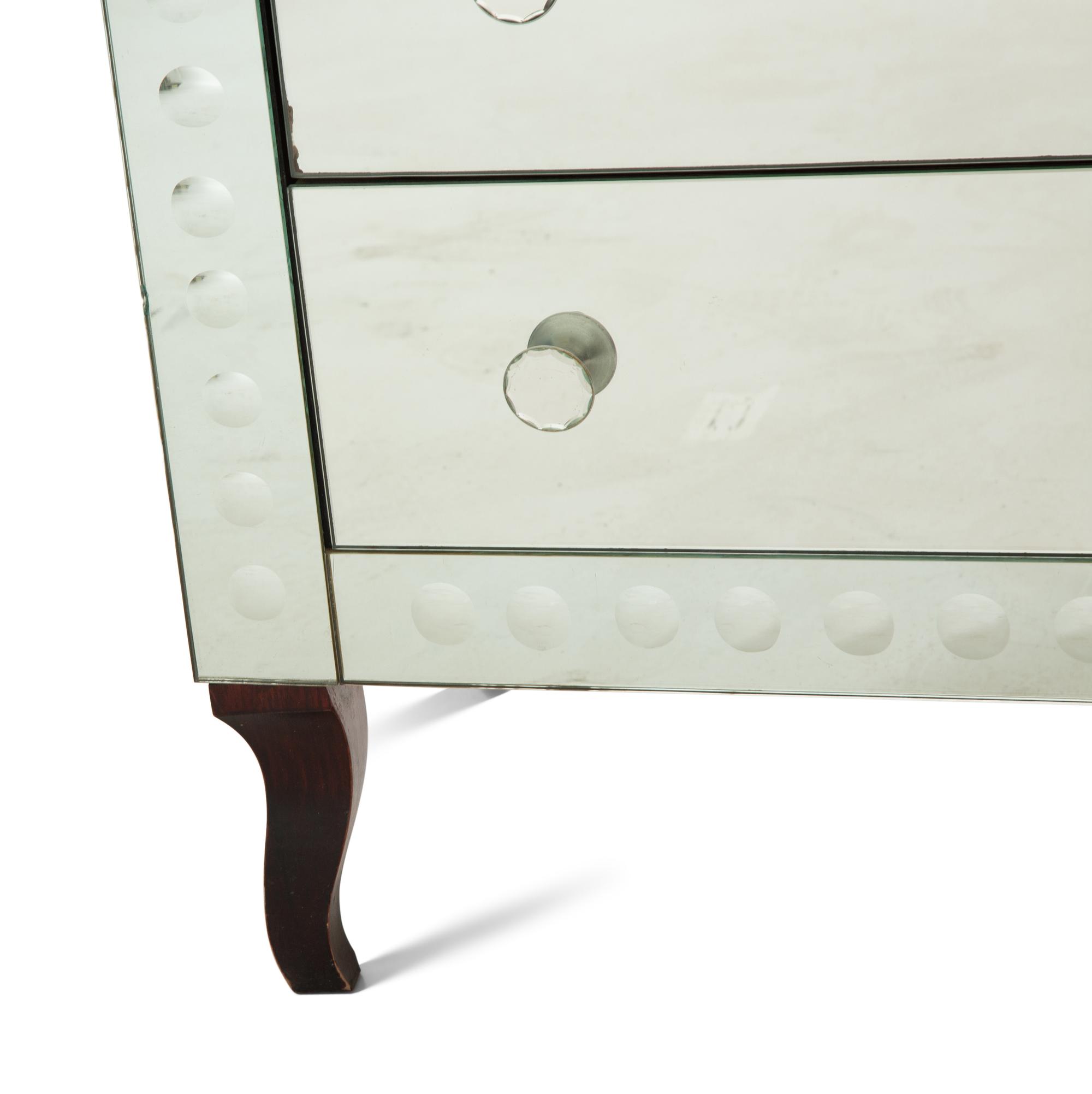 A Pair of Contemporary Mirrored Commodes