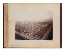 [CHICAGO]. TAYLOR, John W. (1846-1918), photographer. An album containing 154 albumen photographs of Chicago by a noted photographer, including important architectural images, as well as images relating to the preparations for the 1893 World's fair, the stockyards as described by Upton Sinclair, and more. Chicago, ca 1890.