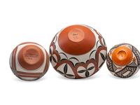 Acoma and Laguna Polychrome Pottery Jars