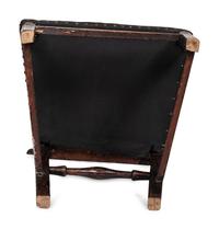 A Chippendale Carved and Black-Painted Walnut Side Chair