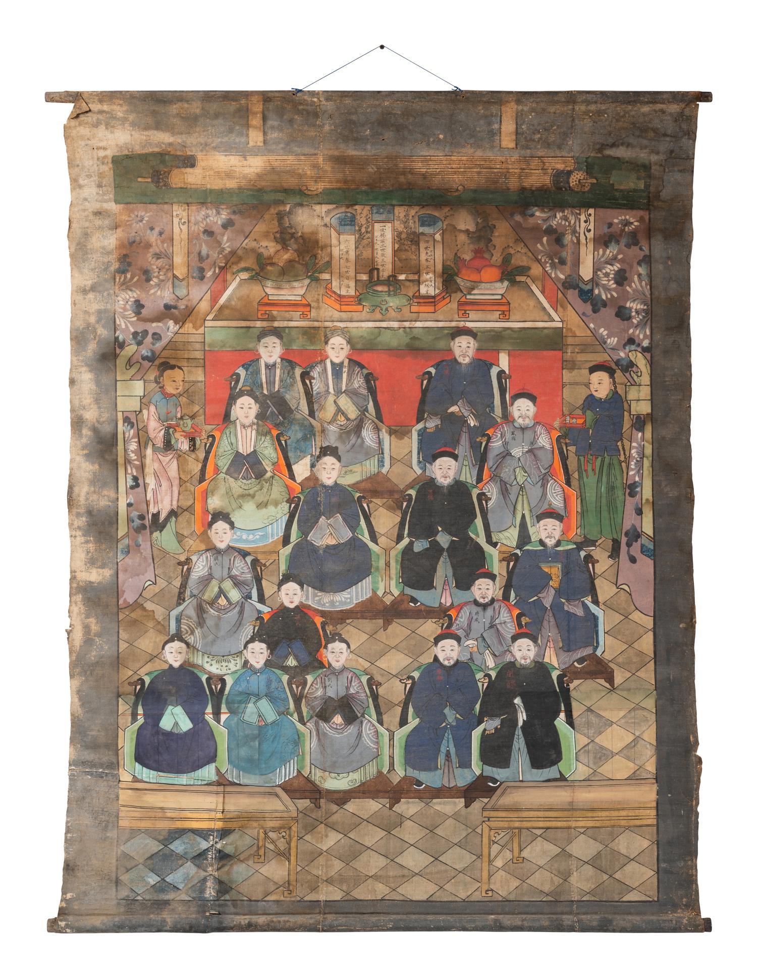 Three Chinese Ancestor Paintings