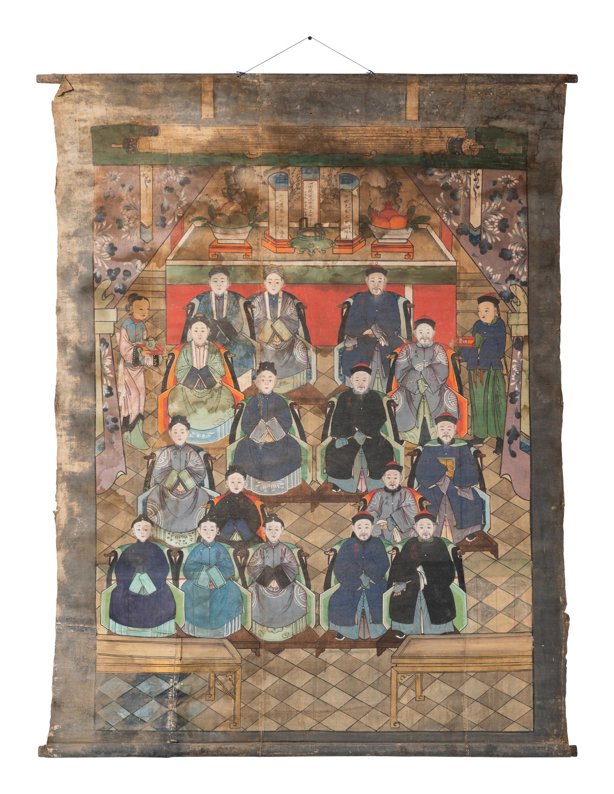 Three Chinese Ancestor Paintings