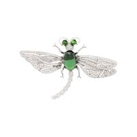 TOURMALINE, DIAMOND, AND WHITE GOLD 'EN TREMBLANT' DRAGONFLY BROOCH