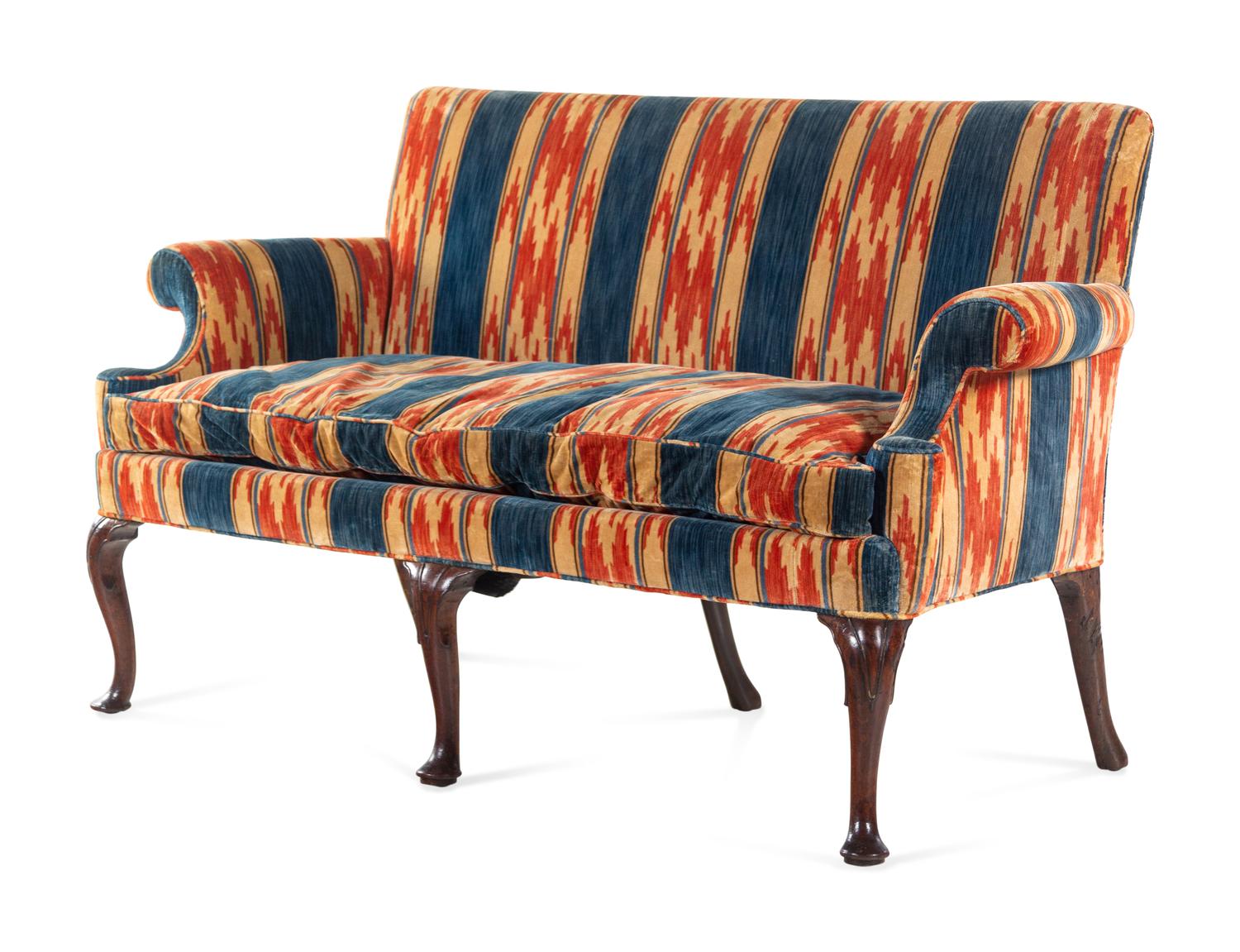 A George II Carved Walnut Sofa