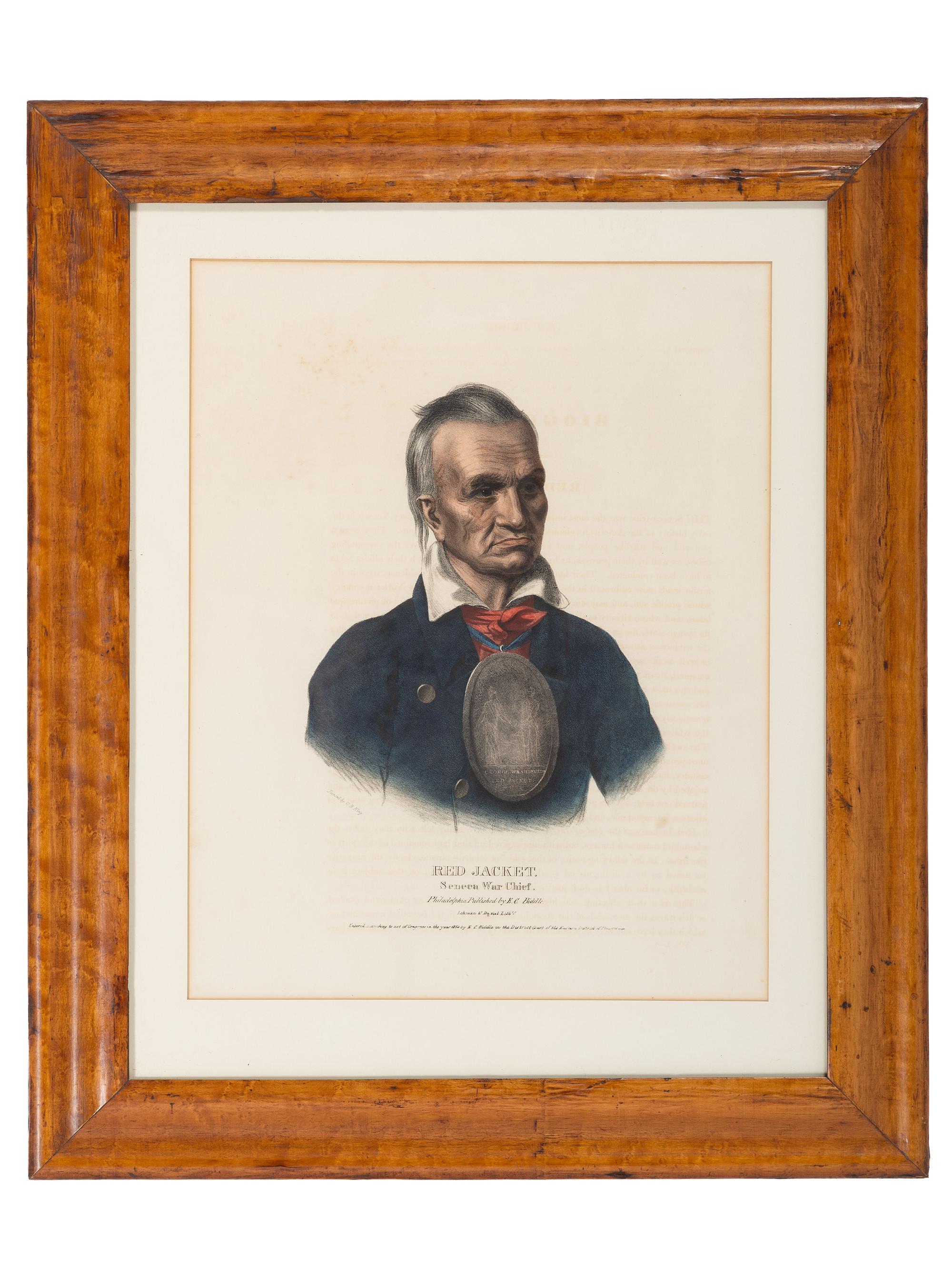 [MCKENNEY AND HALL]. Red Jacket, Seneca War Chief .