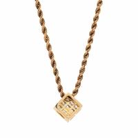 Diamond and Yellow Gold Pendant Necklace