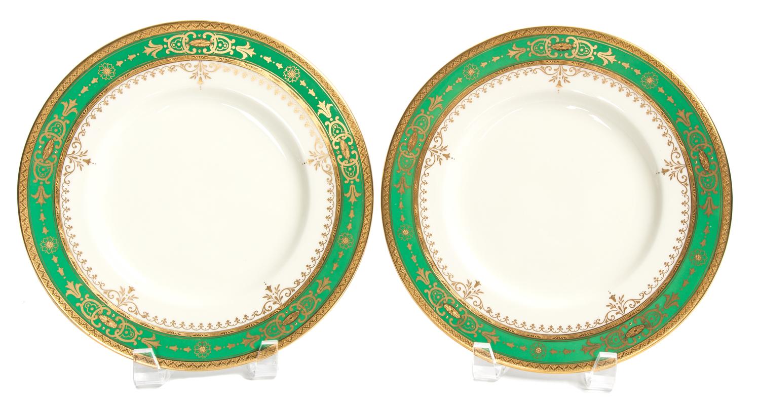 A Set of Minton Gilt Decorated Dessert Plates Diameter 9 inches. — 20TH CENTURY
