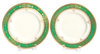 A Set of Minton Gilt Decorated Dessert Plates Diameter 9 inches. — 20TH CENTURY