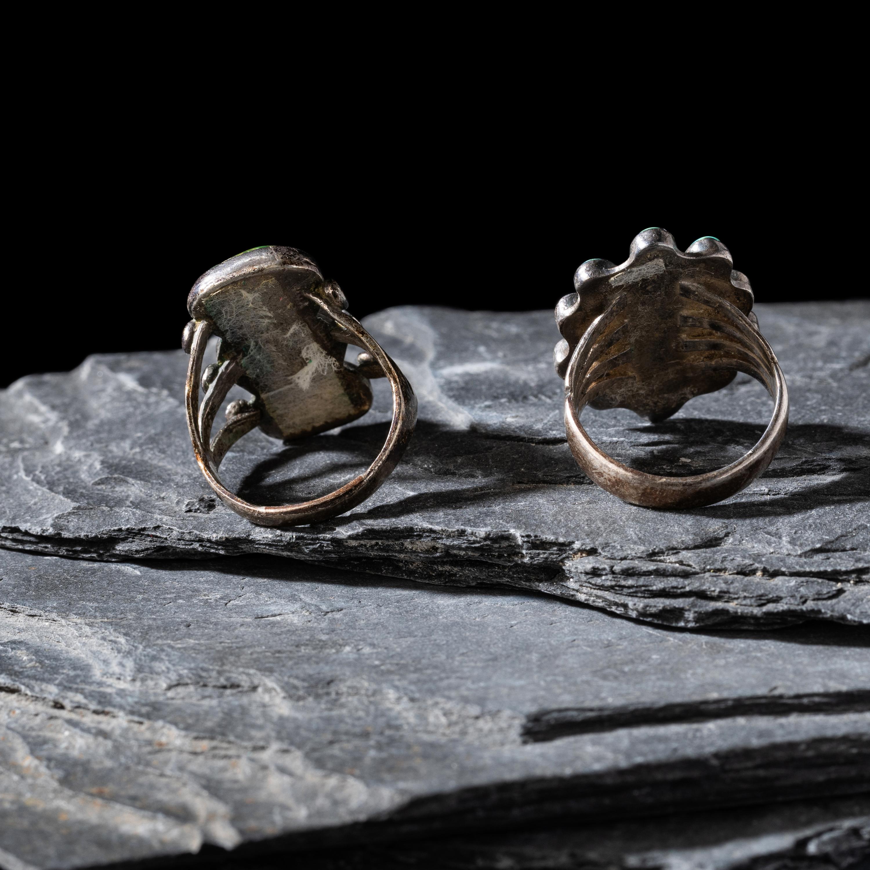Navajo Silver and Turquoise Rings