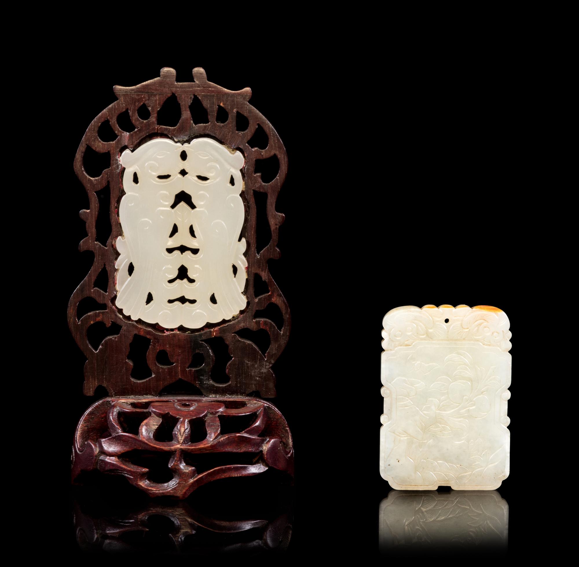 Two White Jade Plaques