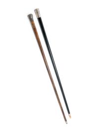 Two Silver-Handled Walking Sticks — EARLY 20TH CENTURY