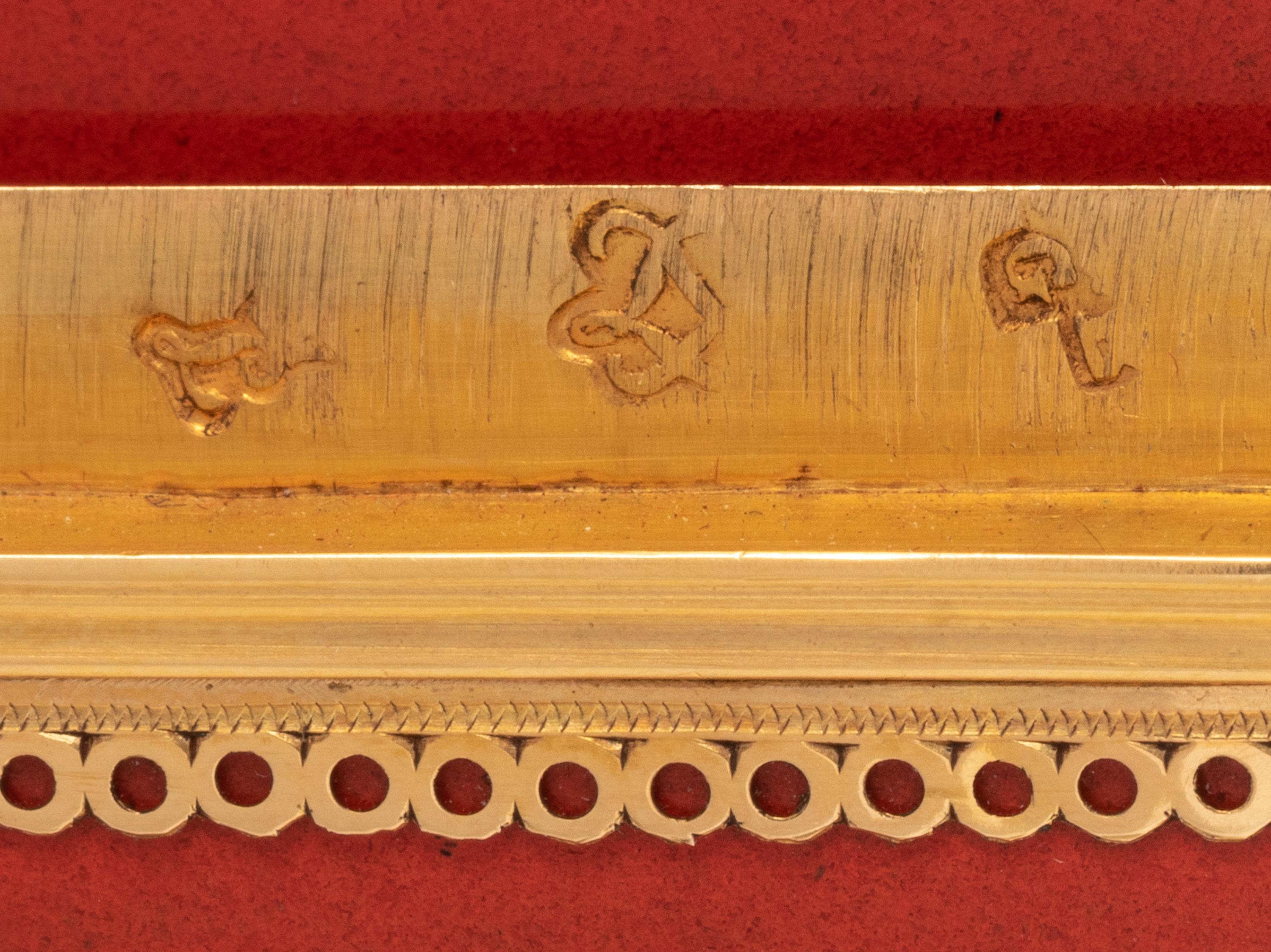 A Louis XVI Gold, Lacquer and Enamel-Mounted Nécessaire