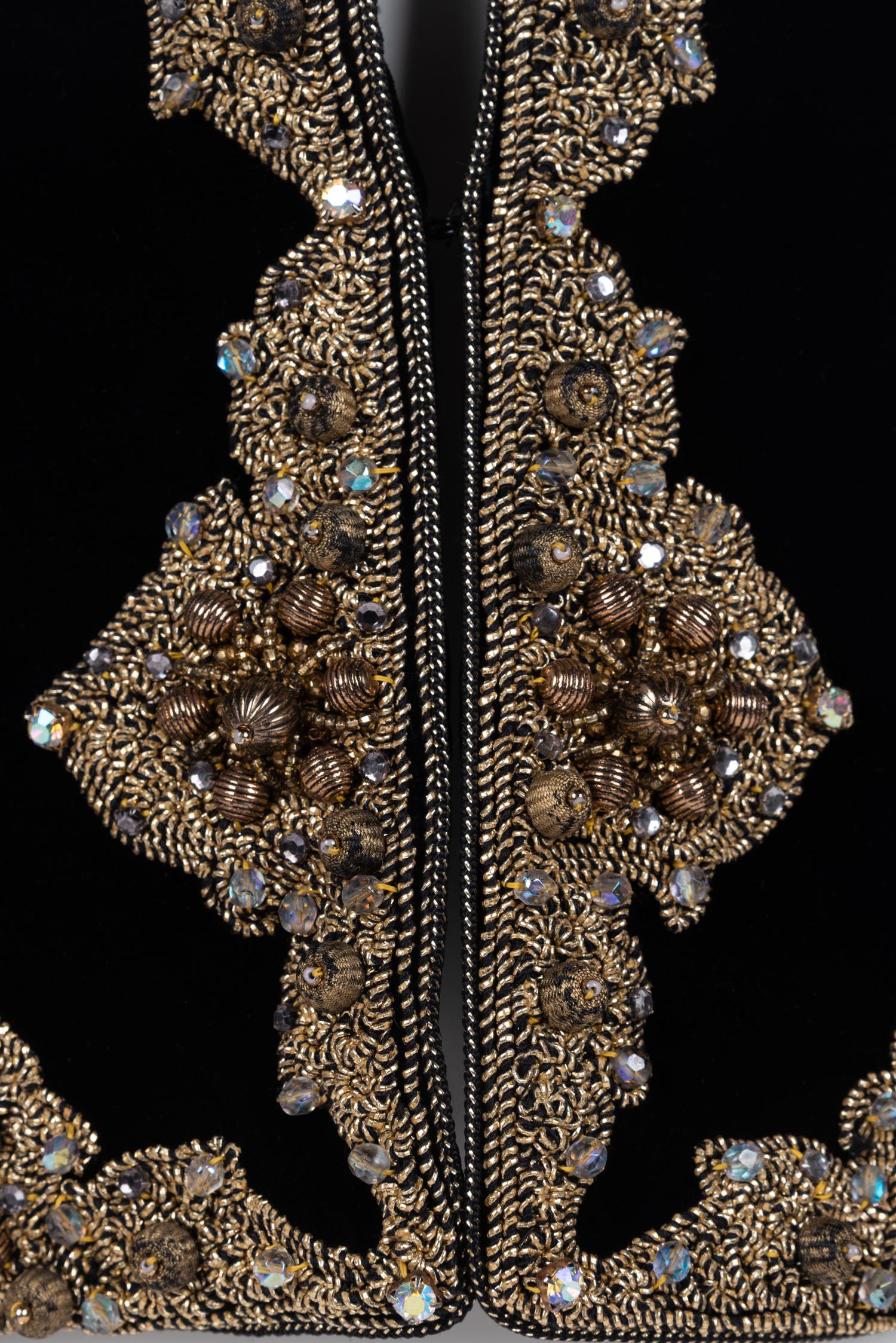 Oscar de la Renta Embellished Velvet Jacket, 1990s