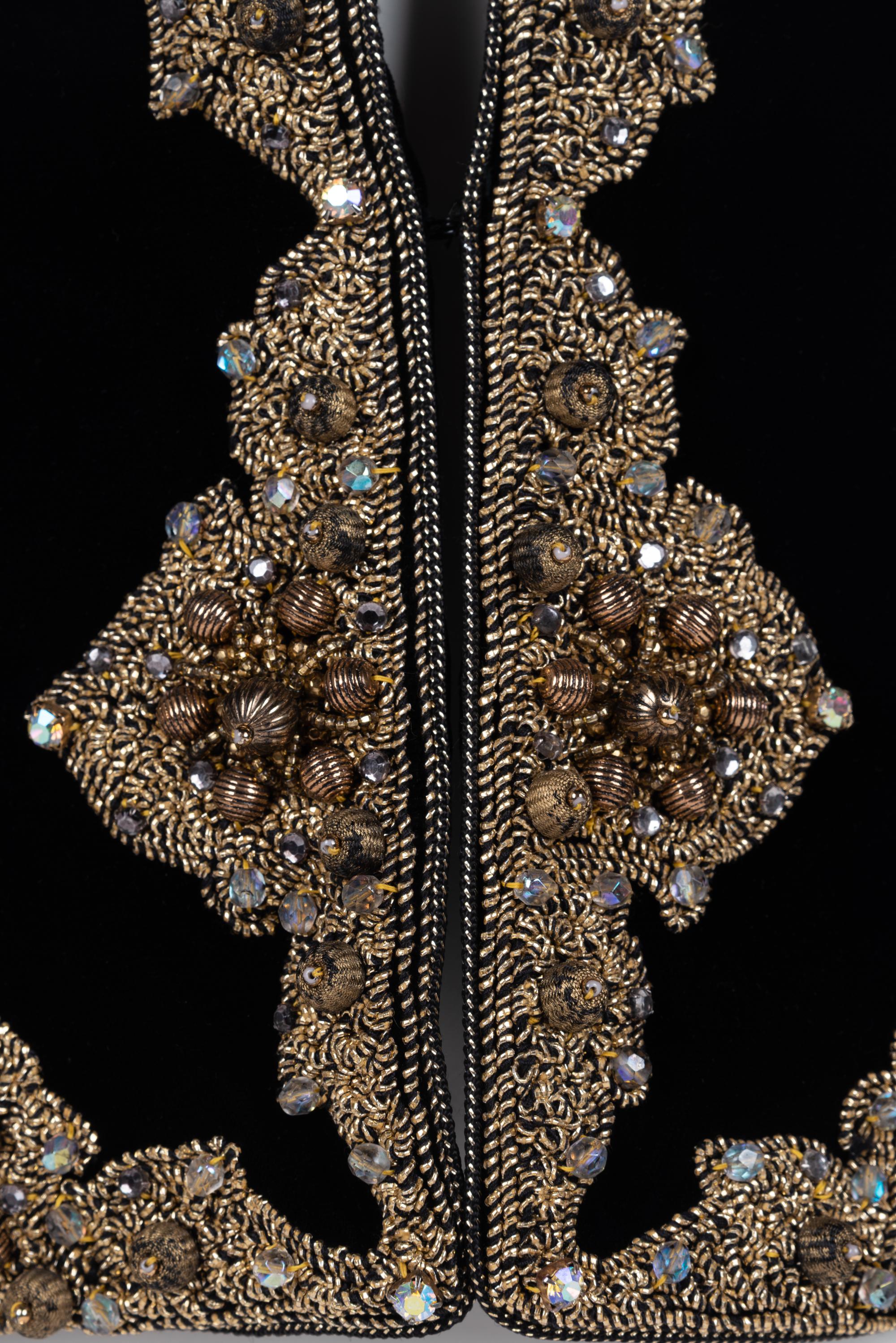 Oscar de la Renta Embellished Velvet Jacket, 1990s