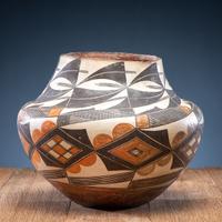 Acoma Polychrome Pottery Olla