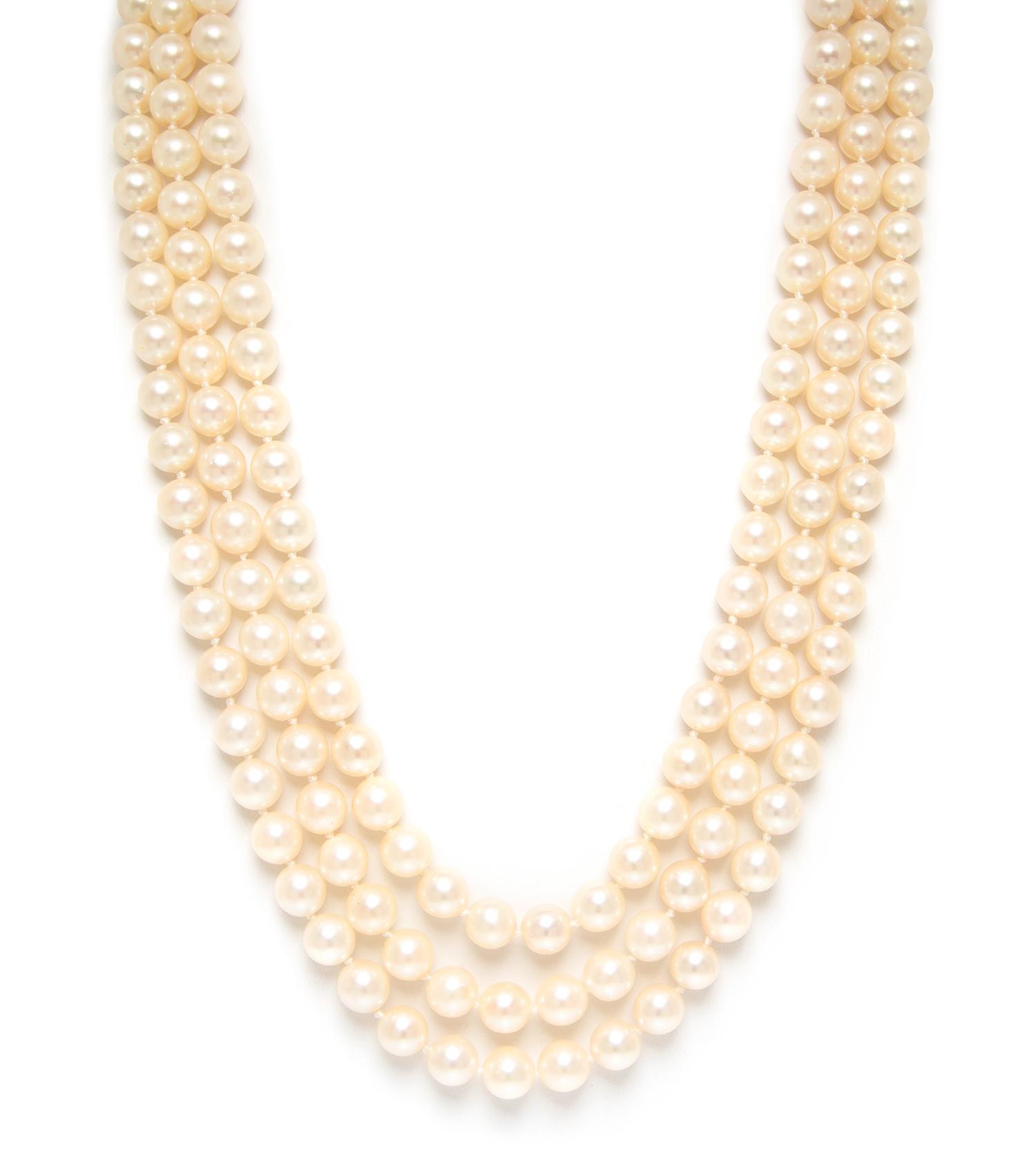 A Collection of Cultured Pearl Necklaces,