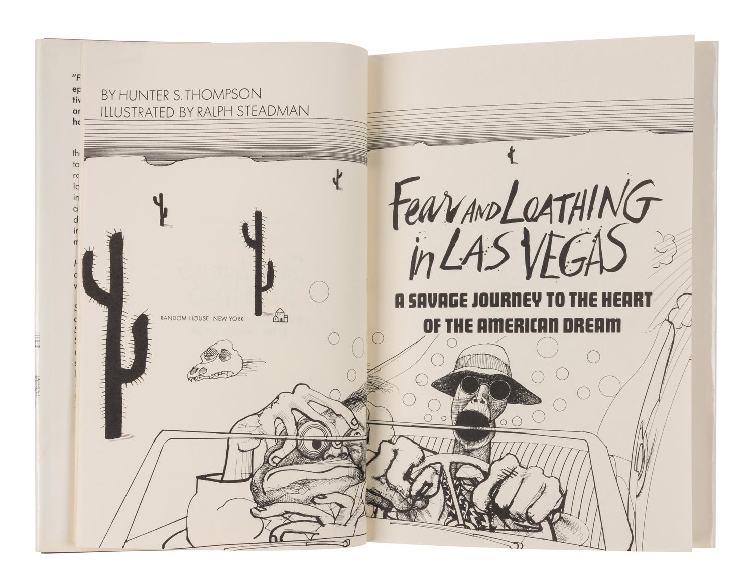 THOMPSON, Hunter Stockton (1937-2005). Fear and Loathing in Las Vegas: A Savage Journey to the Heart of the American Dream. New York: Random House, 1971.