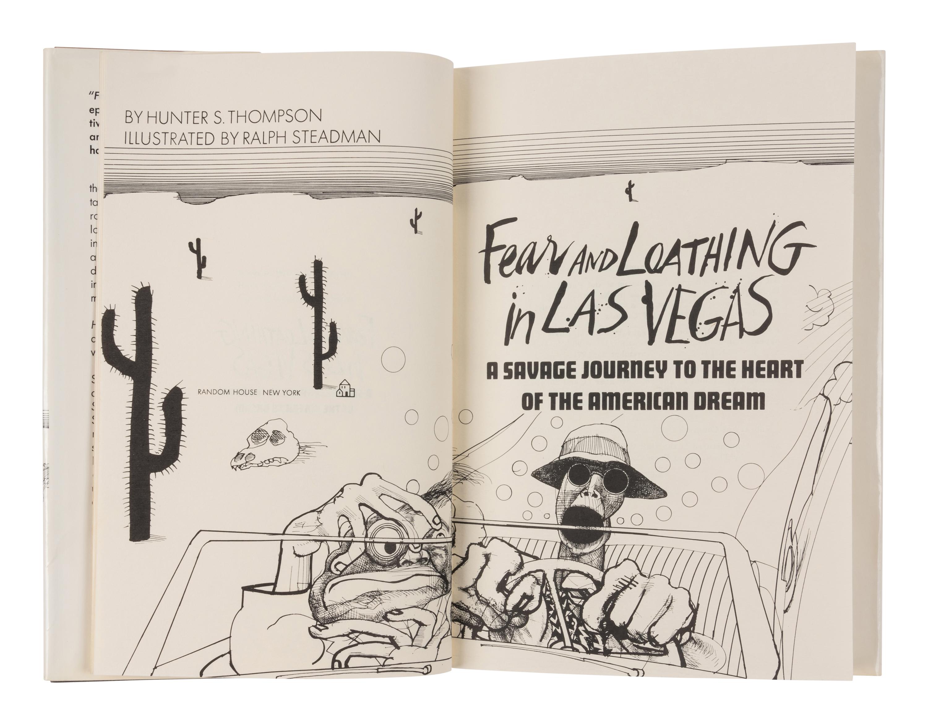 THOMPSON, Hunter Stockton (1937-2005). Fear and Loathing in Las Vegas: A Savage Journey to the Heart of the American Dream. New York: Random House, 1971.