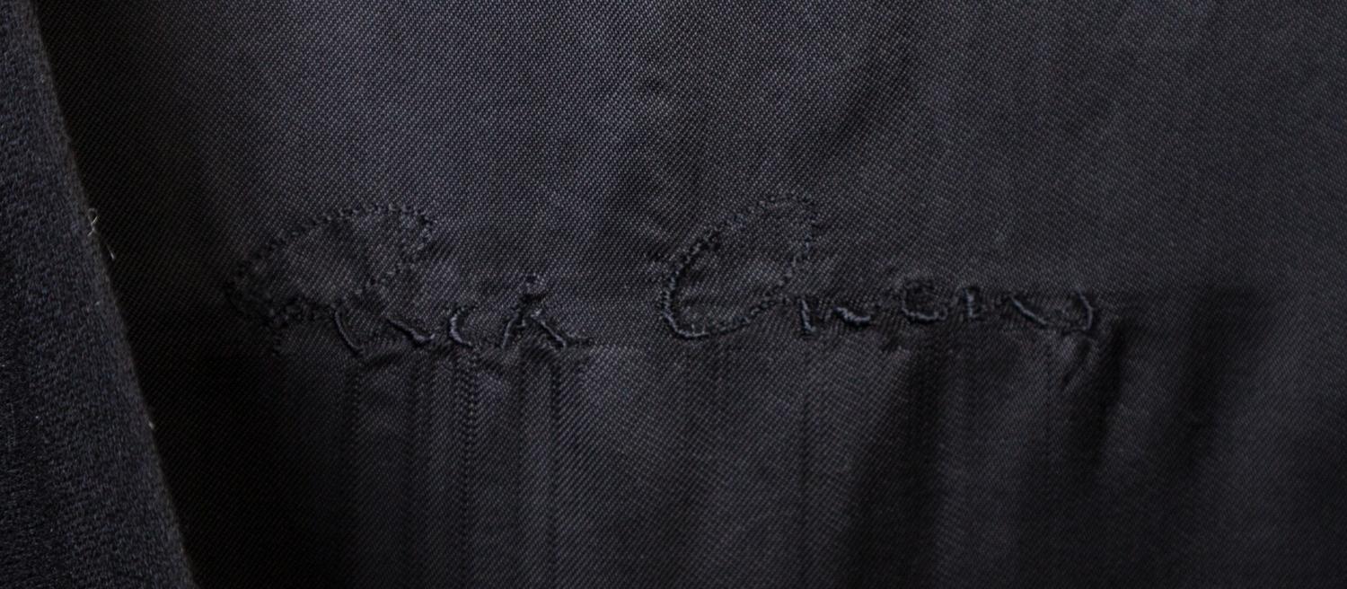 A Rick Owens Black Wool Asymmetrical Wrap Coat, No size.