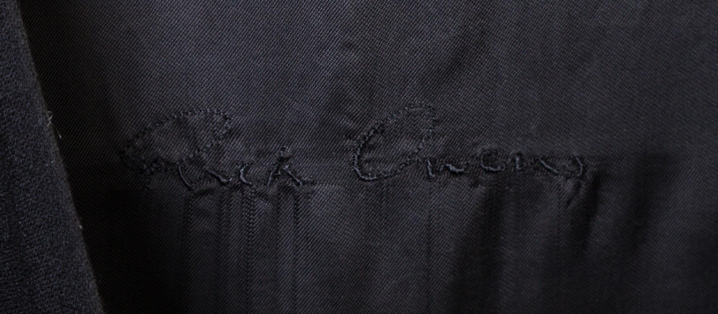 A Rick Owens Black Wool Asymmetrical Wrap Coat, No size.