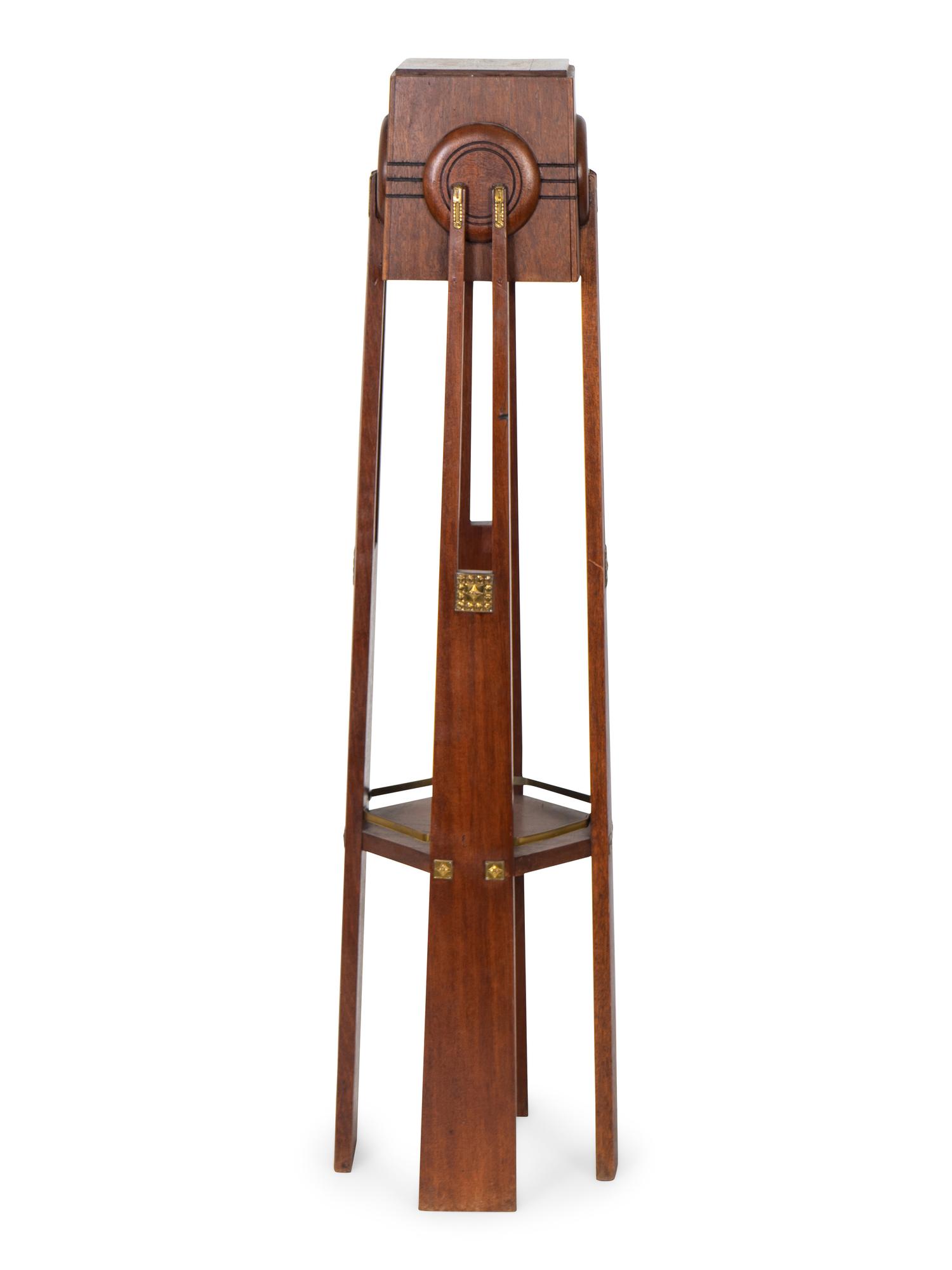 An Art Deco Gilt-Metal-Mounted Mahogany Pedestal — EARLY 20TH CENTURY