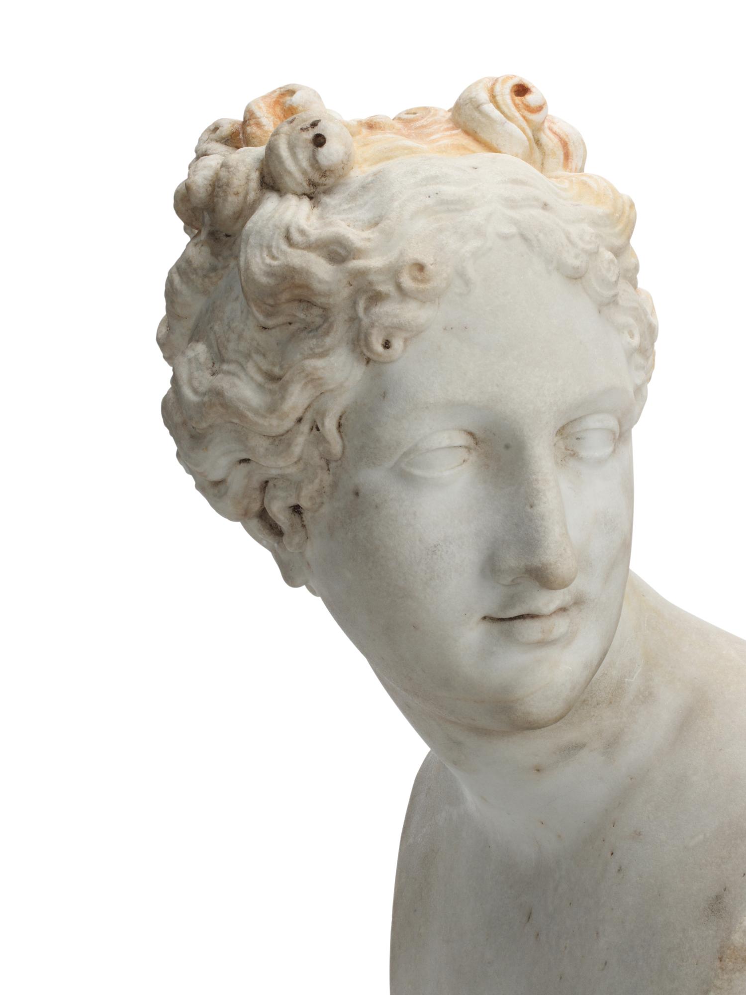 An Italian Marble Bust of Venus Italica